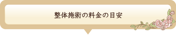 整体施術の料金の目安